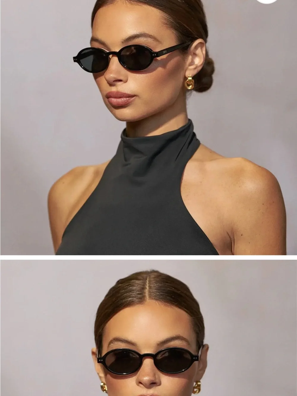 WMP Noa Women's Sunglasses — Black small oval